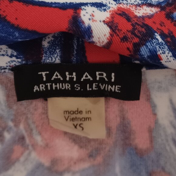 Women's Tahari 4th of July American Red White & Blue Sleeveless Blouse Size XS - Picture 6 of 8